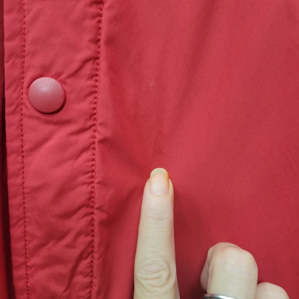 Y2K Michael Jordan Red Warmup Hooded Jacket Adult XL Quilted Lining‎ #23 Snaps